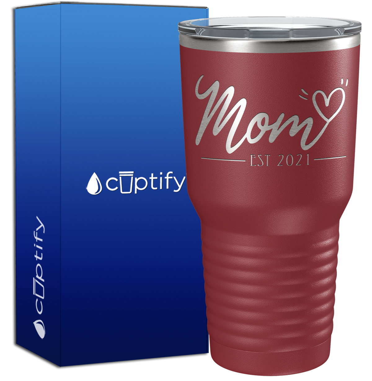 Mom Heart Est 30oz Mom Tumbler