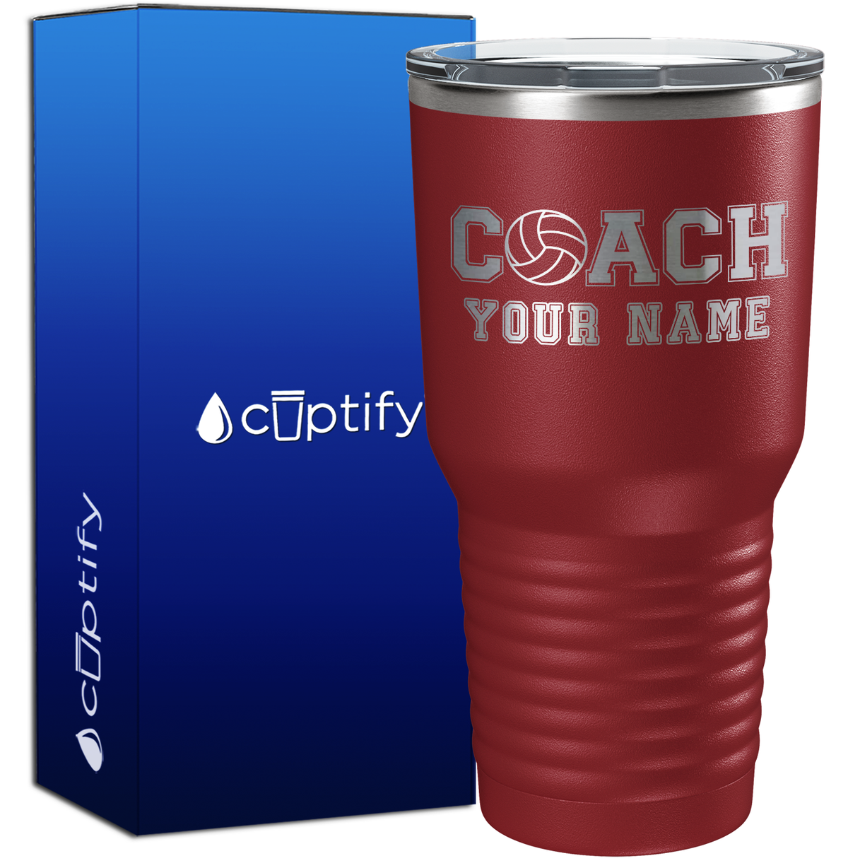 Personalized Coach Volleyball 30oz Coach Tumbler