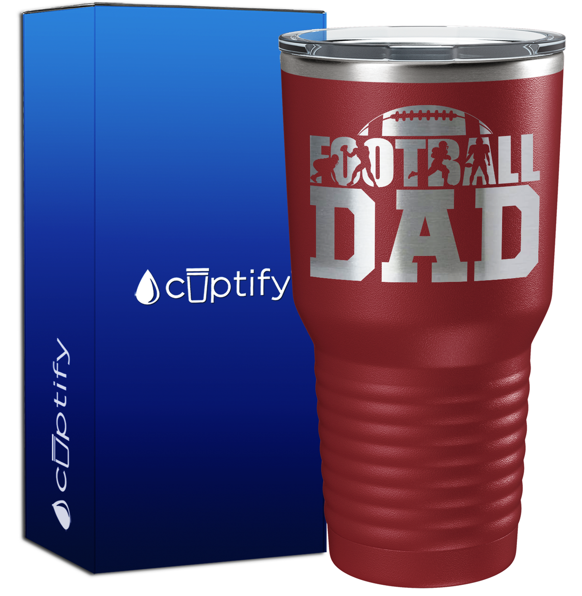 Football Dad 30oz Football Tumbler
