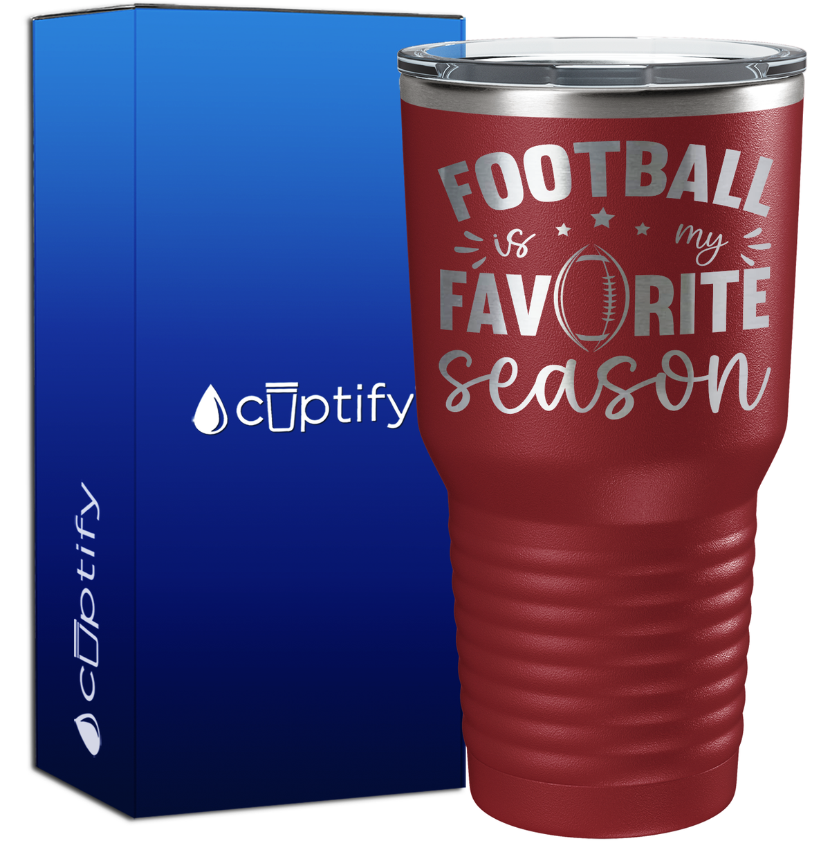 Football is my Favorite Season 30oz Football Tumbler