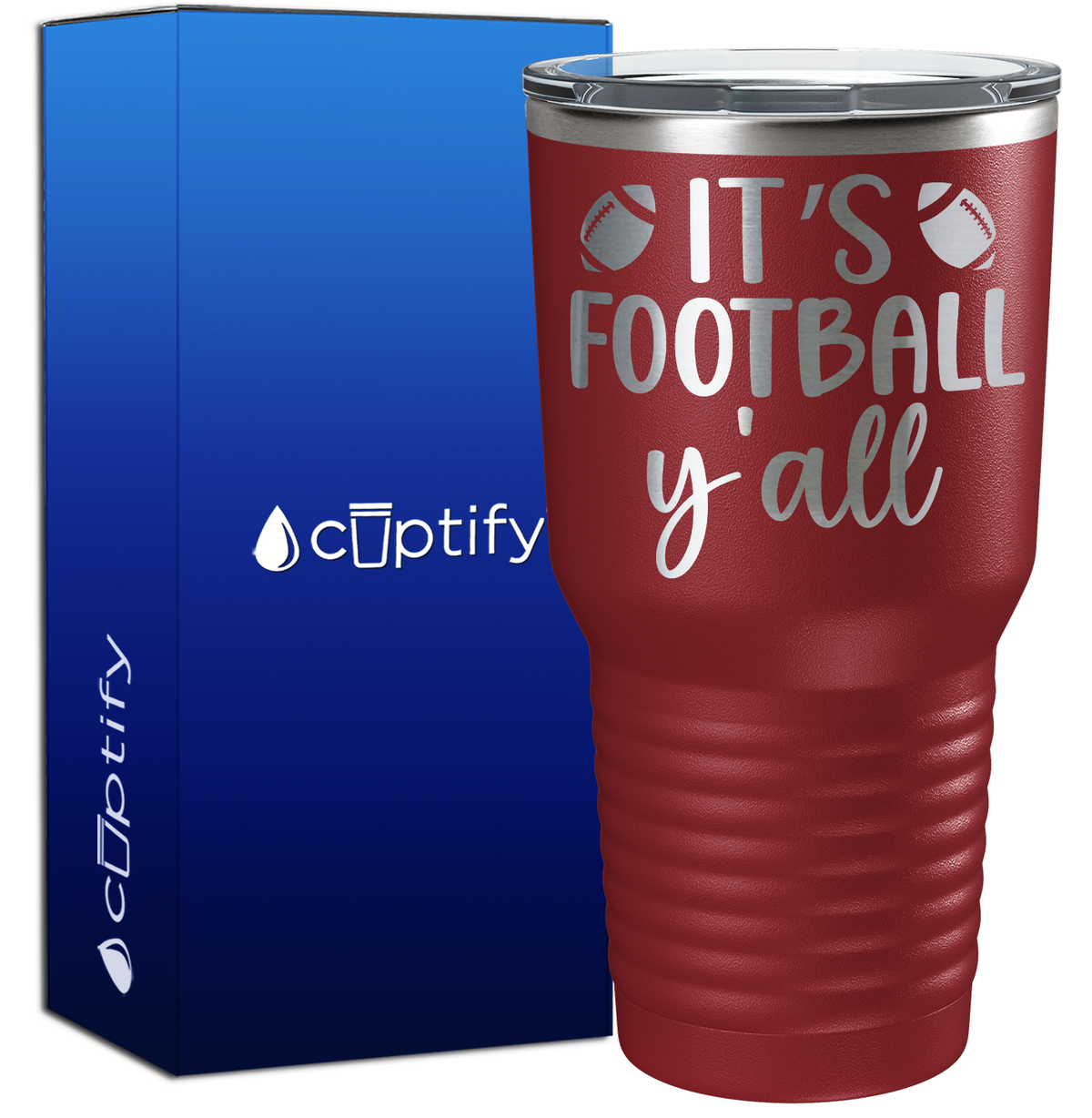 It's Football Y'all 30oz Football Tumbler