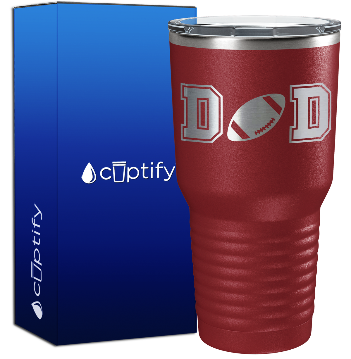 Dad Football 30oz Football Tumbler