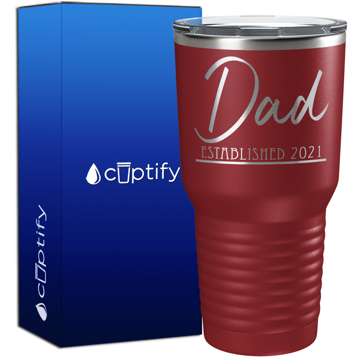 Dad Established 30oz New Baby Tumbler