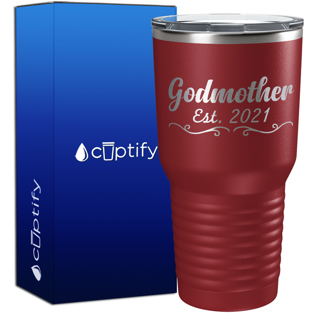 Godmother Est. 30oz New Baby Tumbler