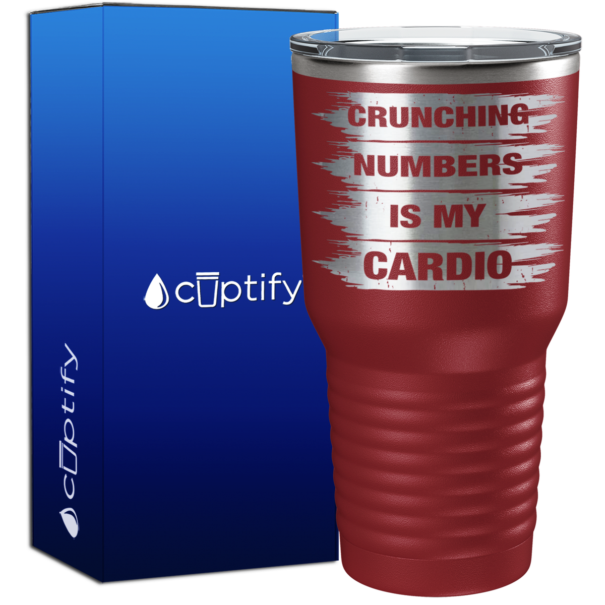 Crunching Numbers is my Cardio Grunge 30oz Accountant Tumbler