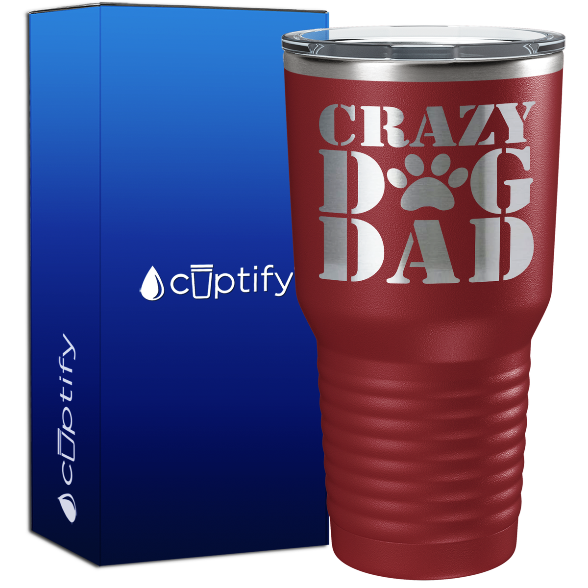 Crazy Dog Dad 30oz Dogs Tumbler