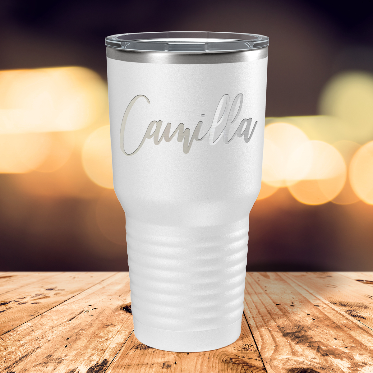 Personalized White 30oz Engraved Tumbler