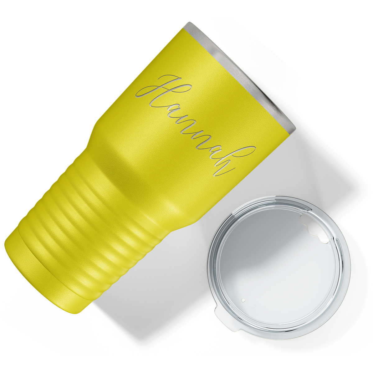 Personalized Yellow 30oz Engraved Tumbler