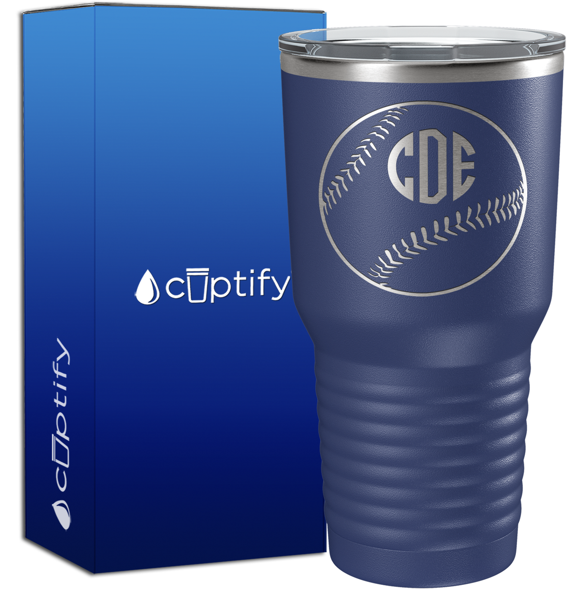 Baseball Monogram 30oz Baseball Tumbler