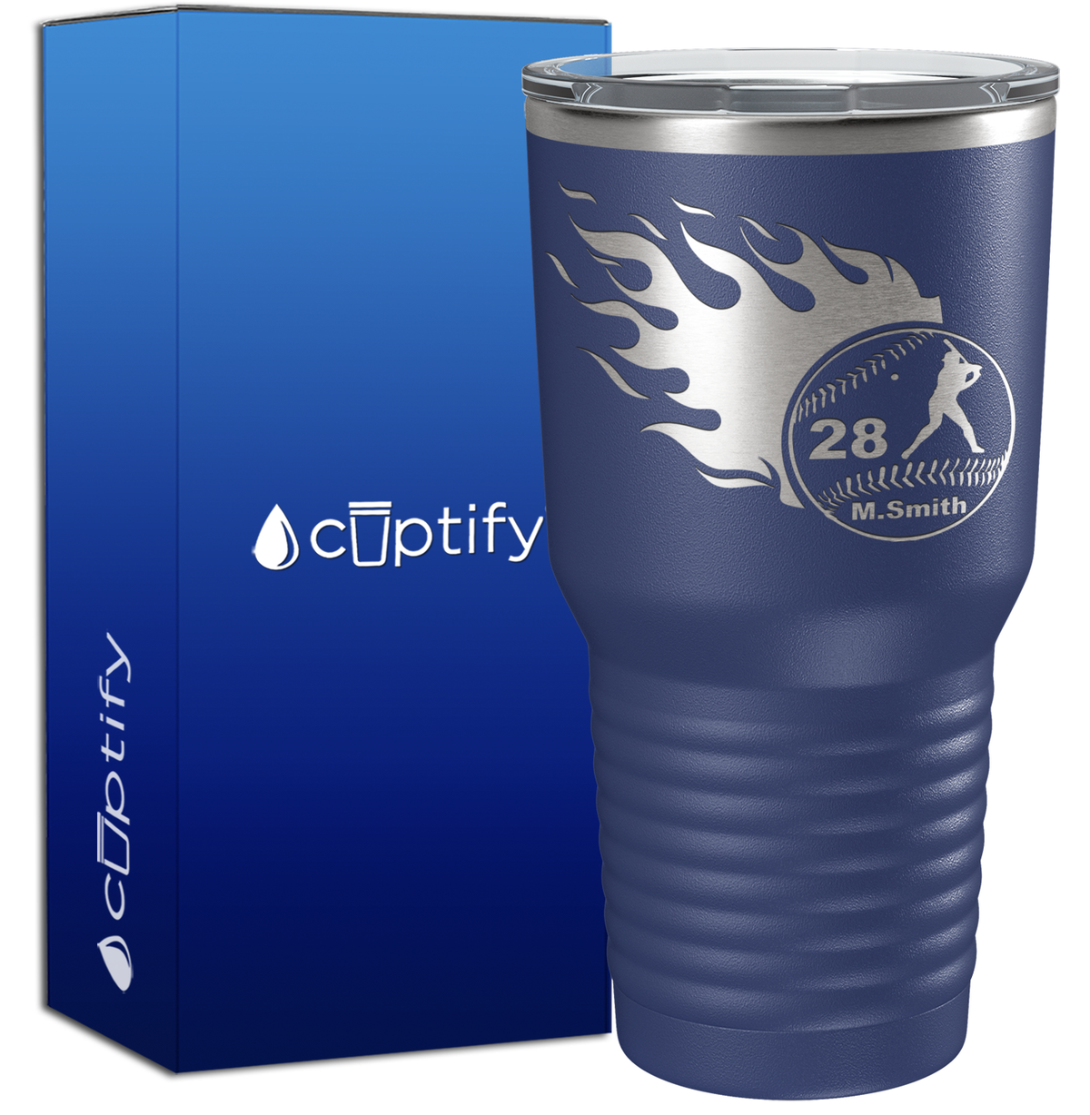 Personalized Baseball with Player  30oz Baseball Tumbler