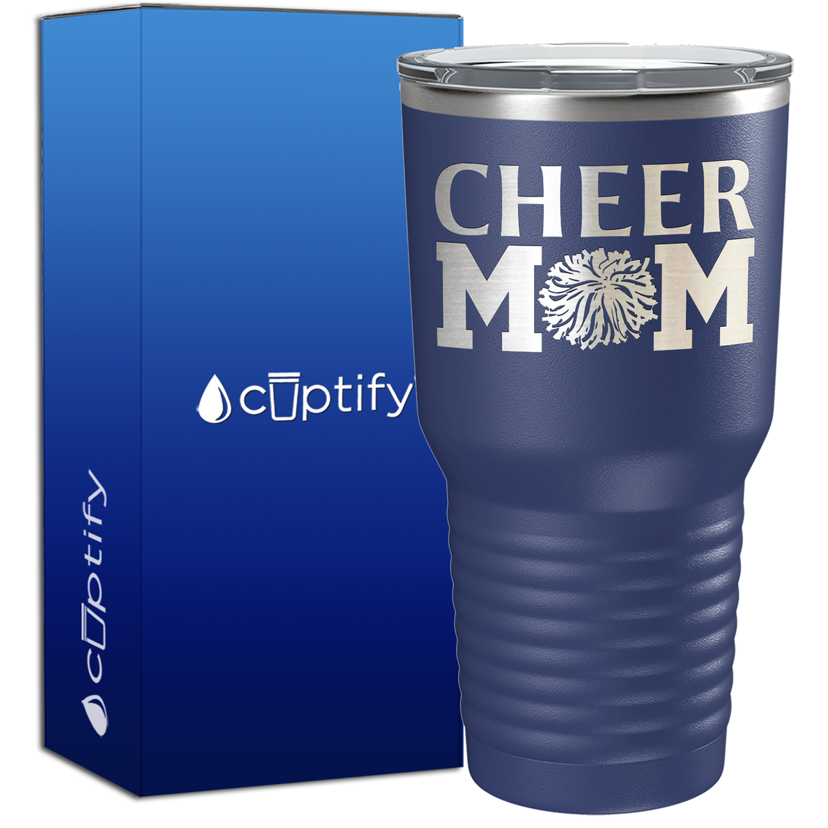 Cheer Mom Pom Pom 30oz Cheer Tumbler