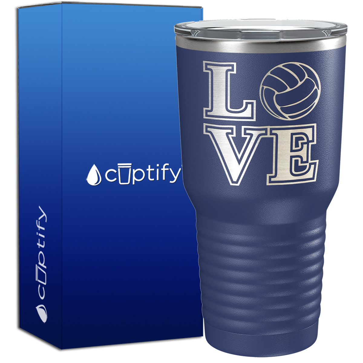 LOVE Volleyball 30oz Stainless Steel Tumbler