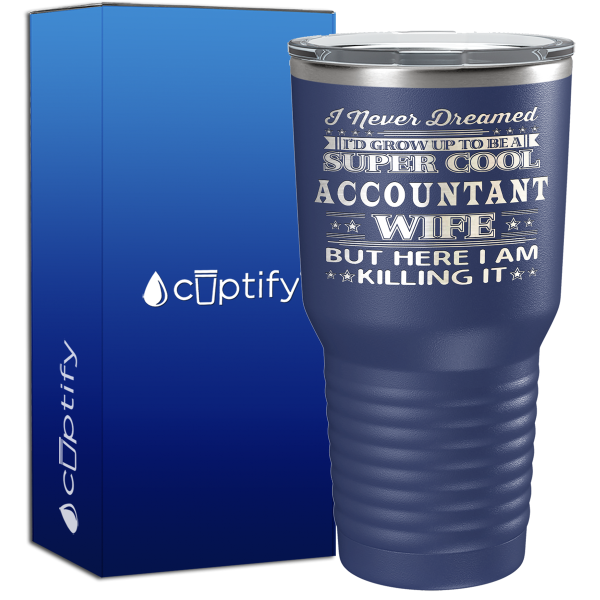 Accountant Wife on 30oz Stainless Steel Tumbler
