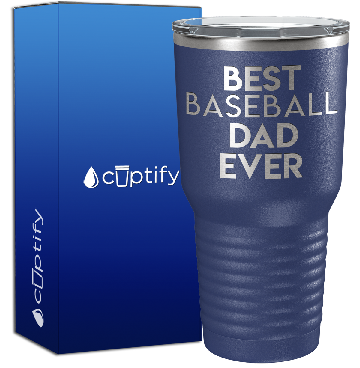 Best Baseball Dad Ever 30oz Baseball Tumbler