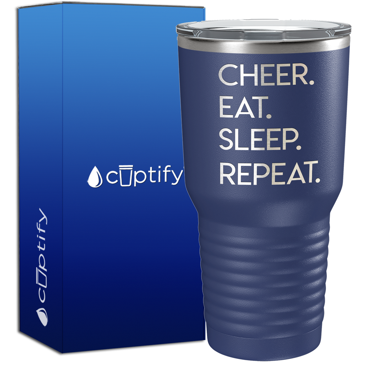 Eat Sleep Cheer Repeat 30oz Cheer Tumbler