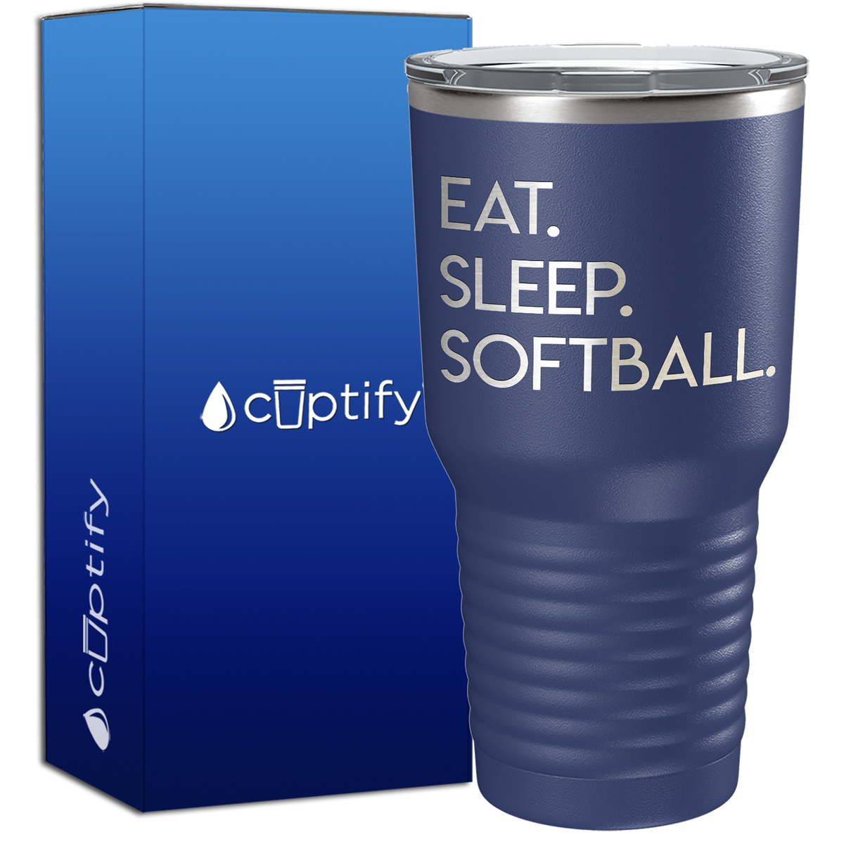 Eat Sleep Softball 30oz Softball Tumbler