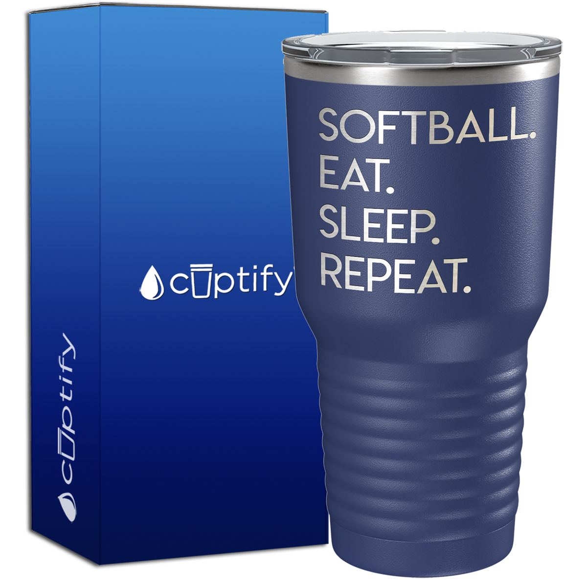 Eat Sleep Softball Repeat 30oz Softball Tumbler