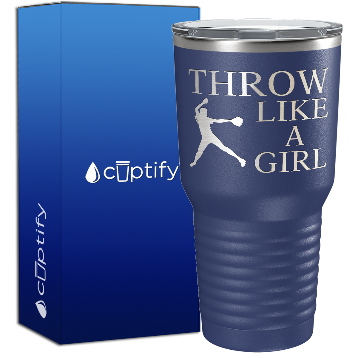 Throw Like a Girl 30oz Softball Tumbler