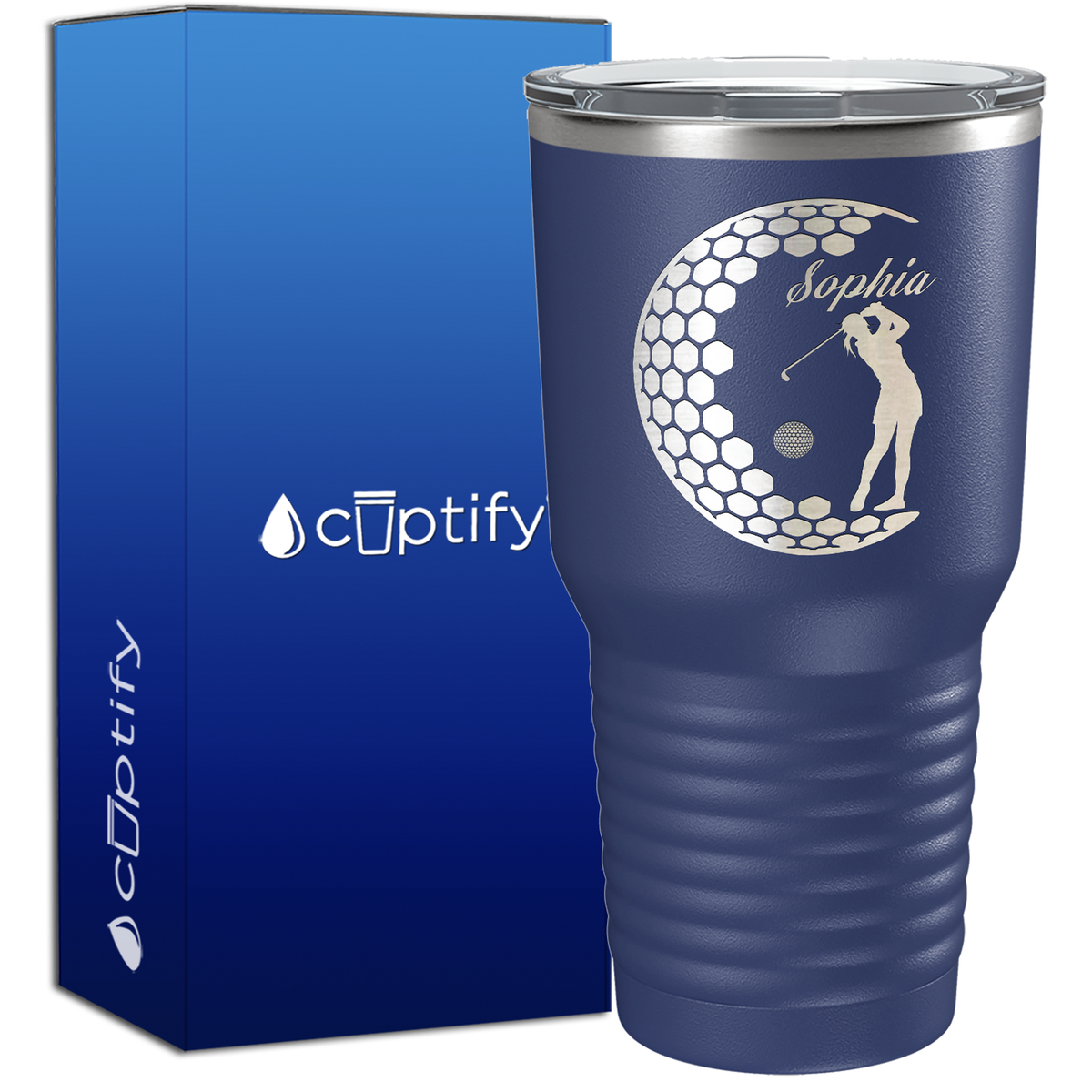 Personalized Women Golfer 30oz Golf Tumbler