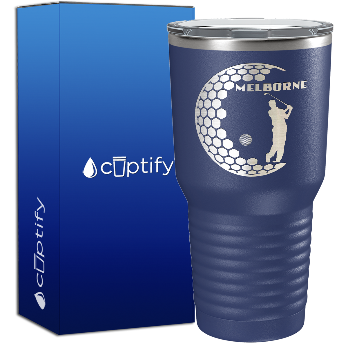 Personalized Golfer in Half Ball 30oz Golf Tumbler