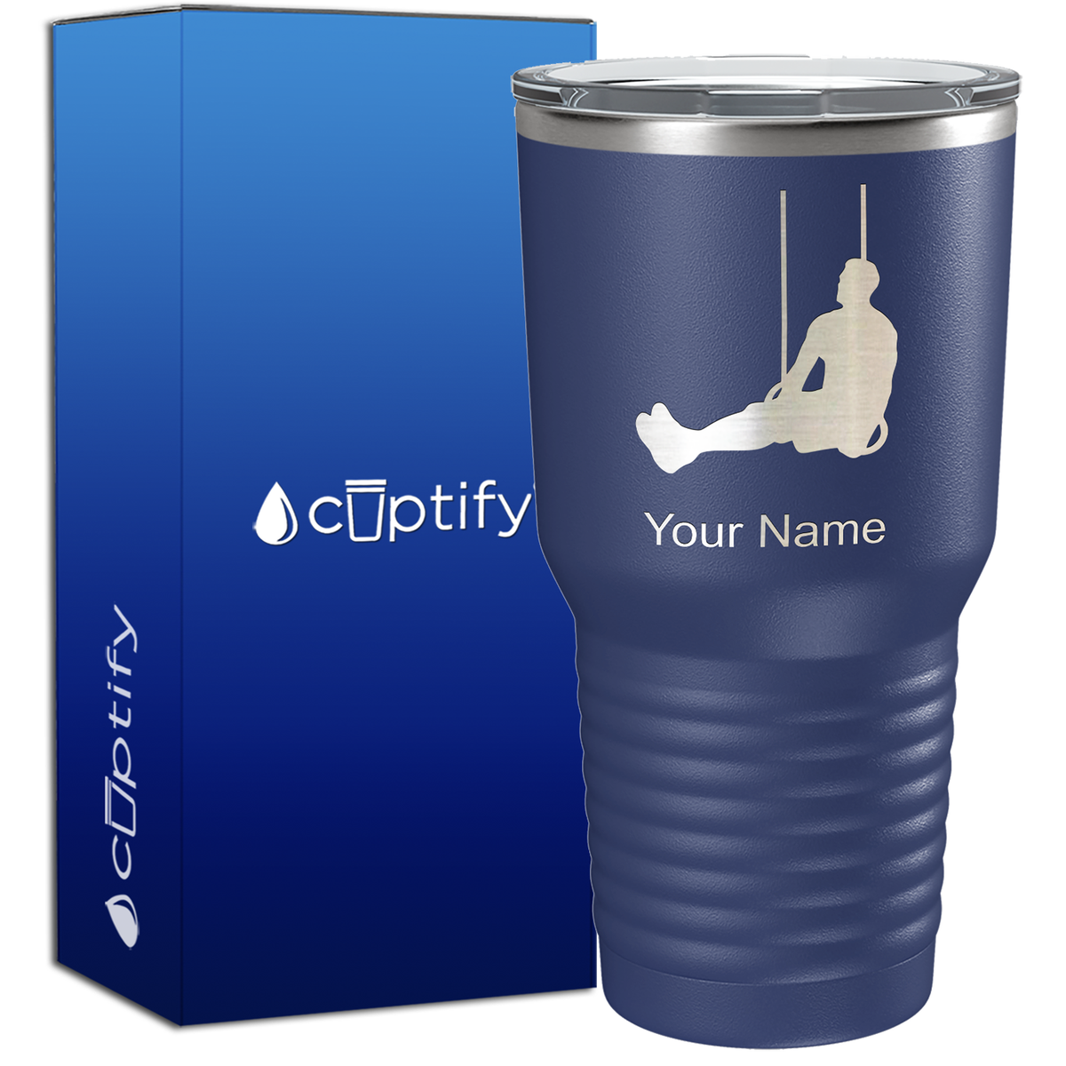 Male Gymnast Silhouette 30oz Gymnastics Tumbler