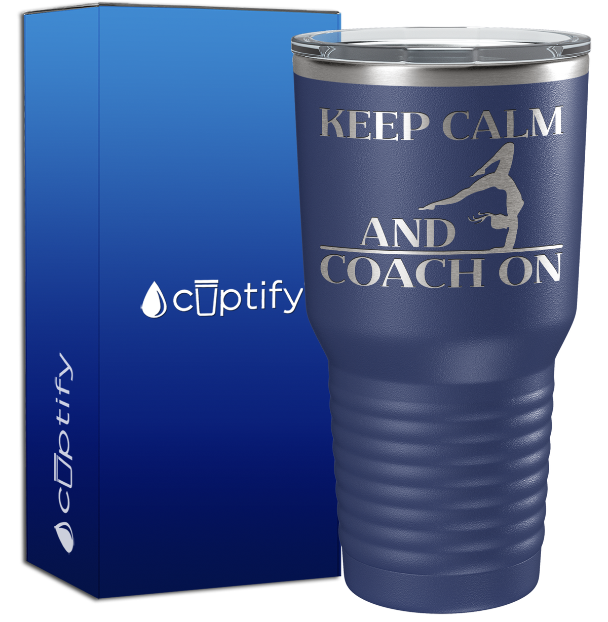 Gymnastics Keep Calm and Coach On 30oz Coach Tumbler
