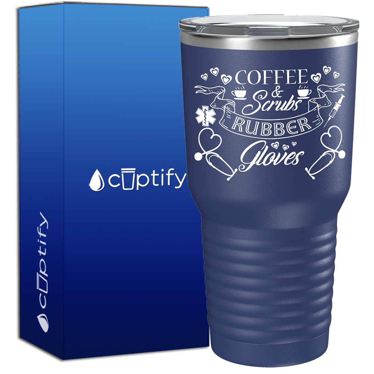 Coffee Scrubs and Rubber Gloves  Nurse Tumbler