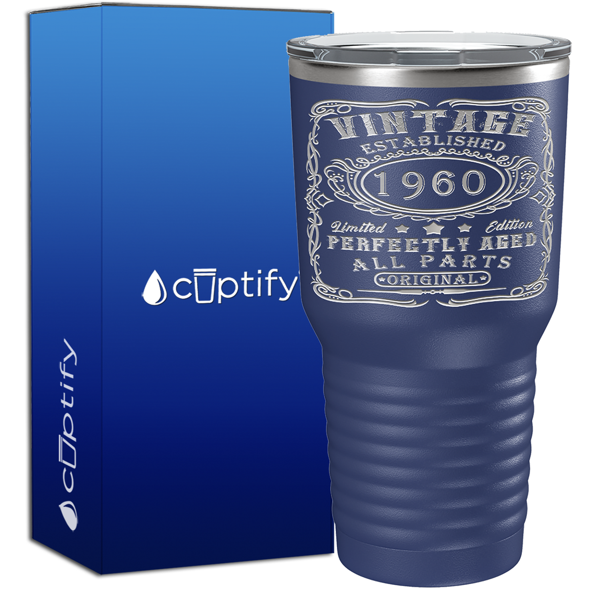 1960 Vintage Perfectly Aged 65th Birthday 65 Years Old 30oz Vintage Tumbler