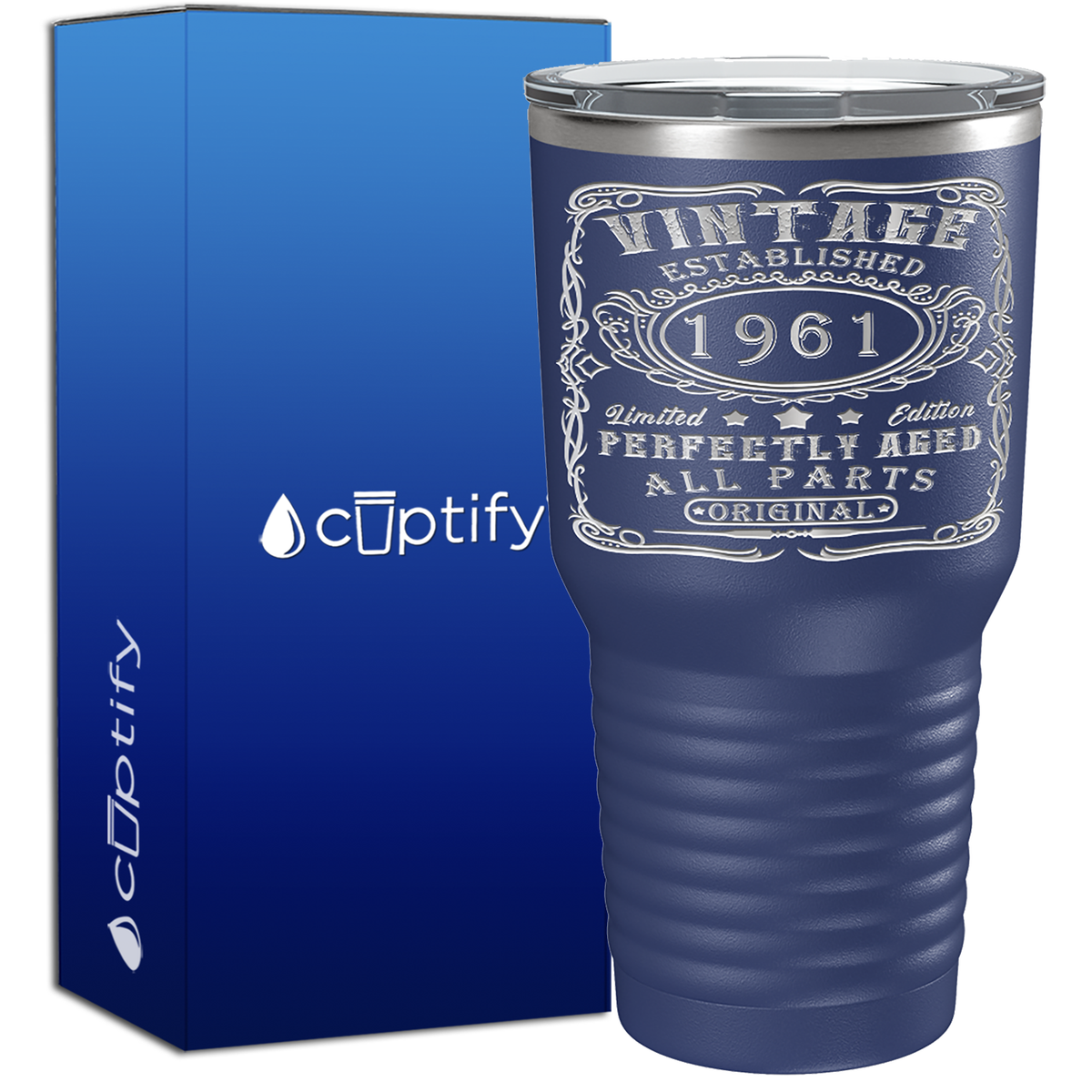 1961 Vintage Perfectly Aged 64th Birthday 64 Years Old 30oz Vintage Tumbler