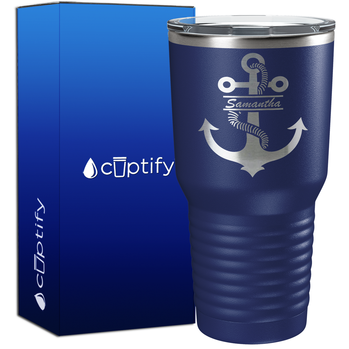 Personalized Anchor Rope 30oz Anchor Tumbler