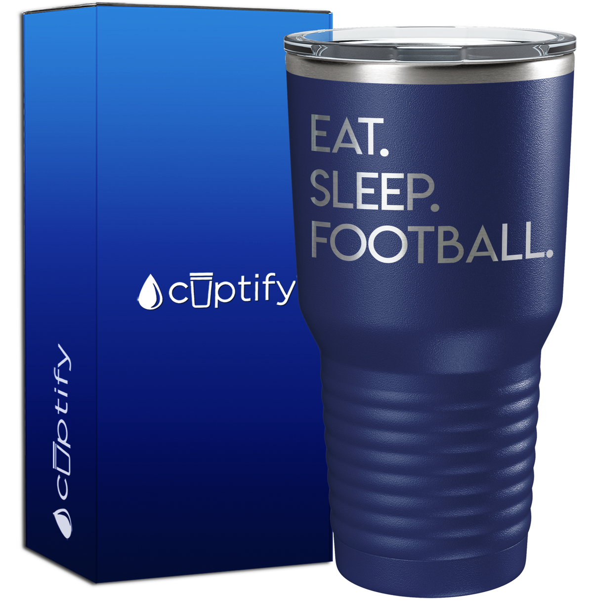 Eat Sleep Football 30oz Football Tumbler