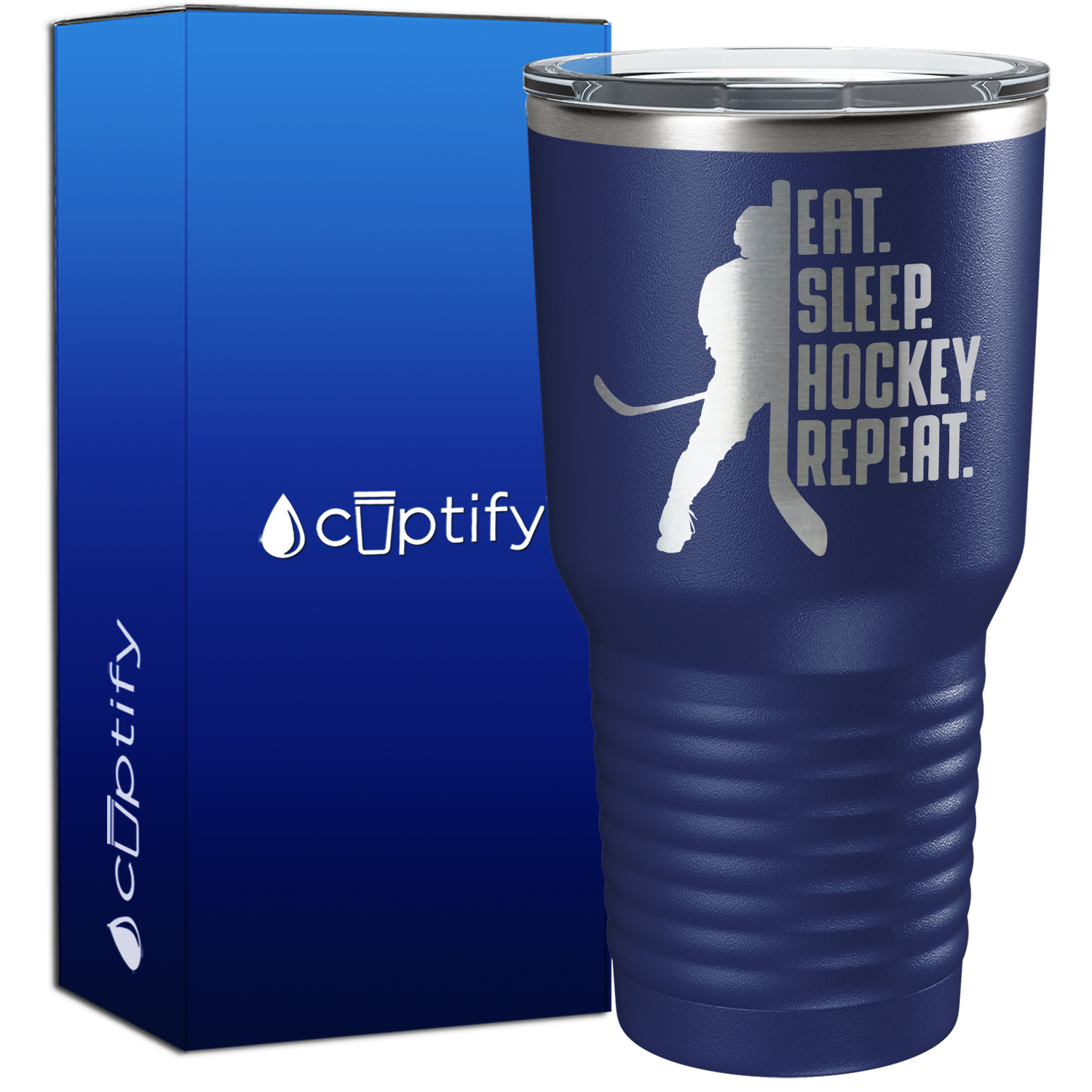 Eat. Sleep. Hockey. Repeat. 30oz Hockey Tumbler