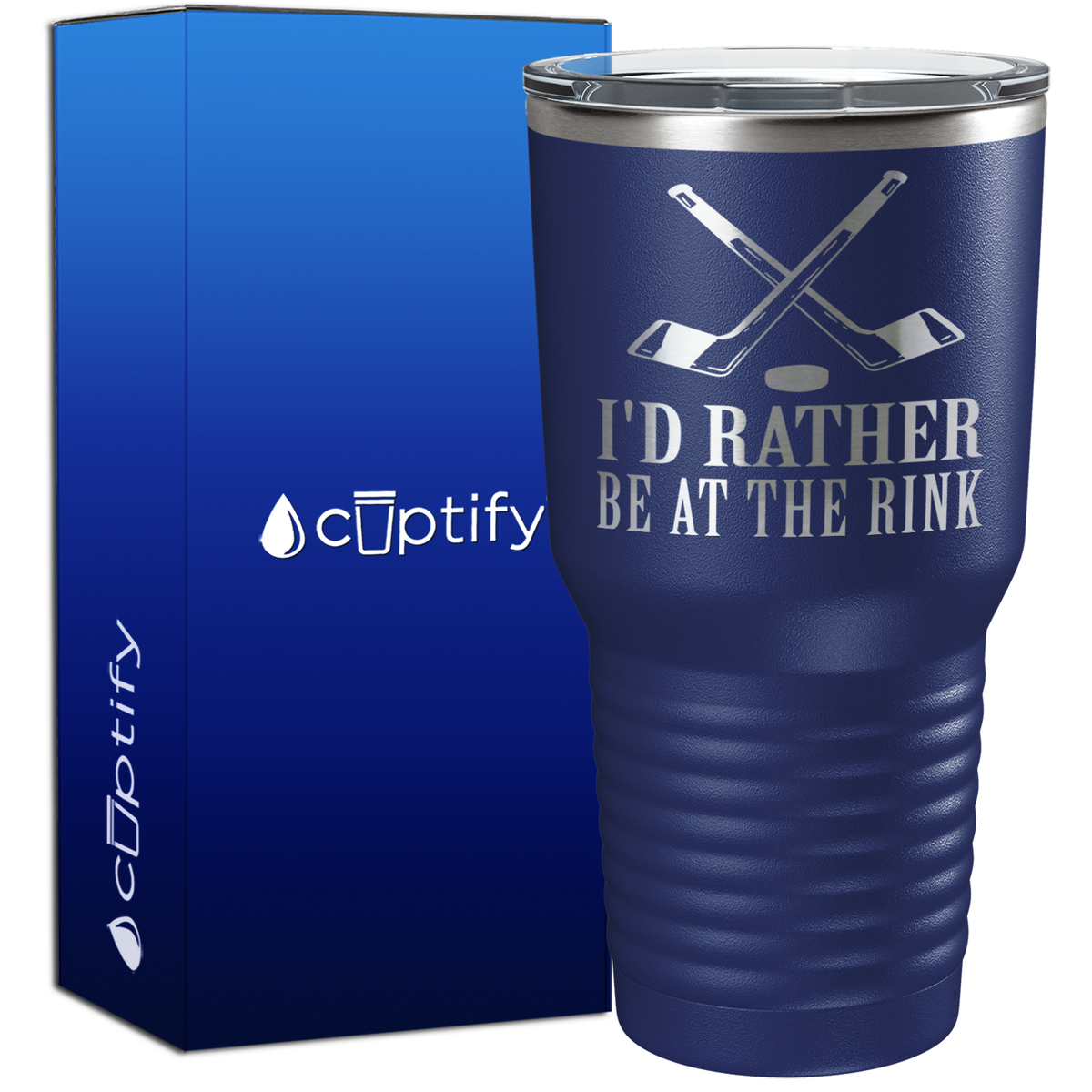 I'd Rather Be at the Rink 30oz Hockey Tumbler