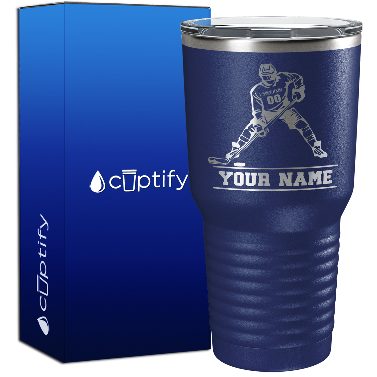 Personalized Hockey Player 30oz Hockey Tumbler