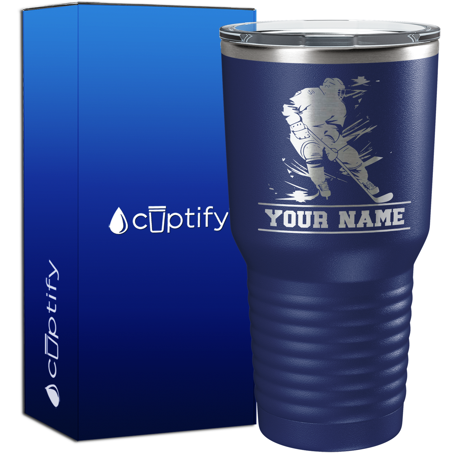 Personalized Skating Hockey Player 30oz Hockey Tumbler