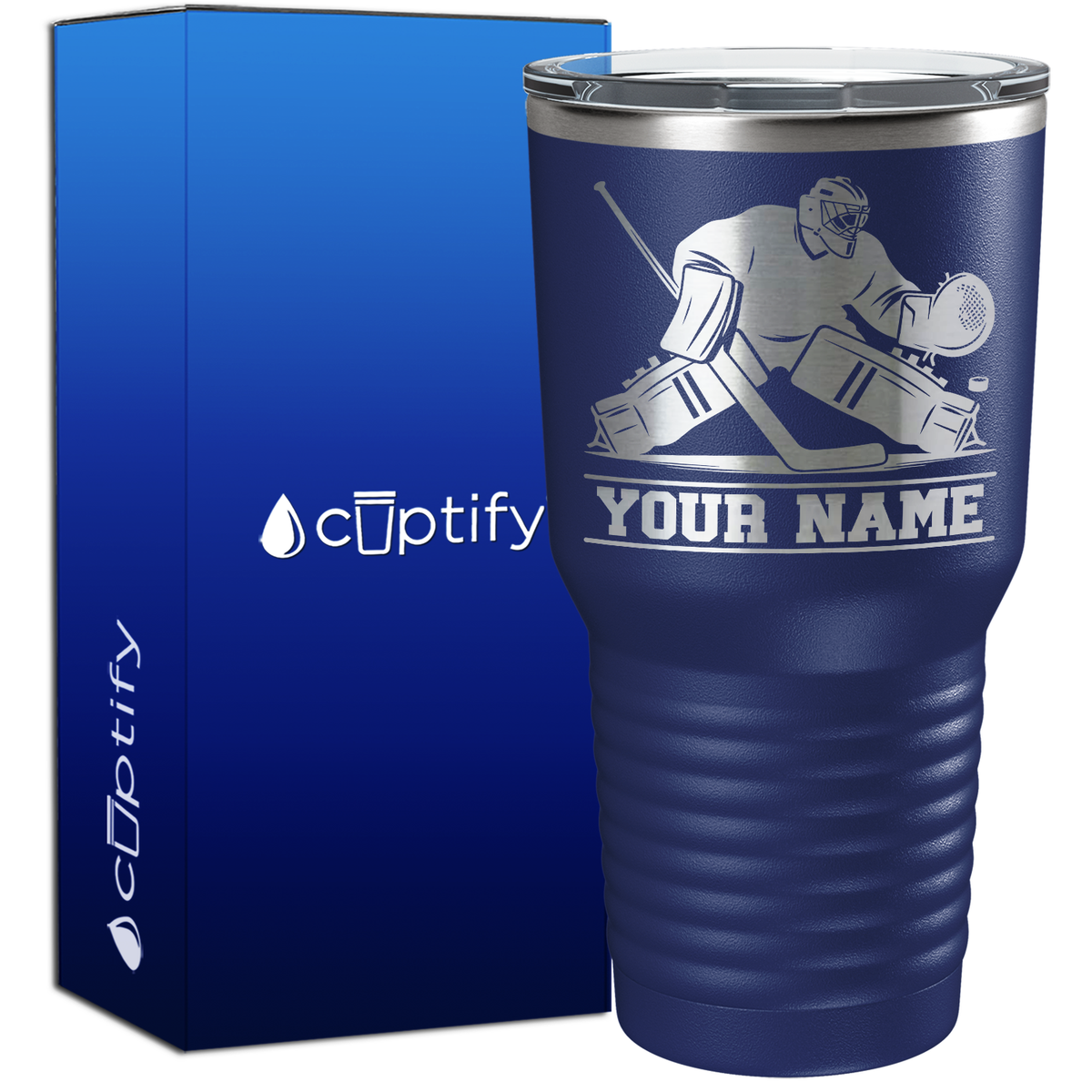 Personalized Hockey Goalie 30oz Hockey Tumbler