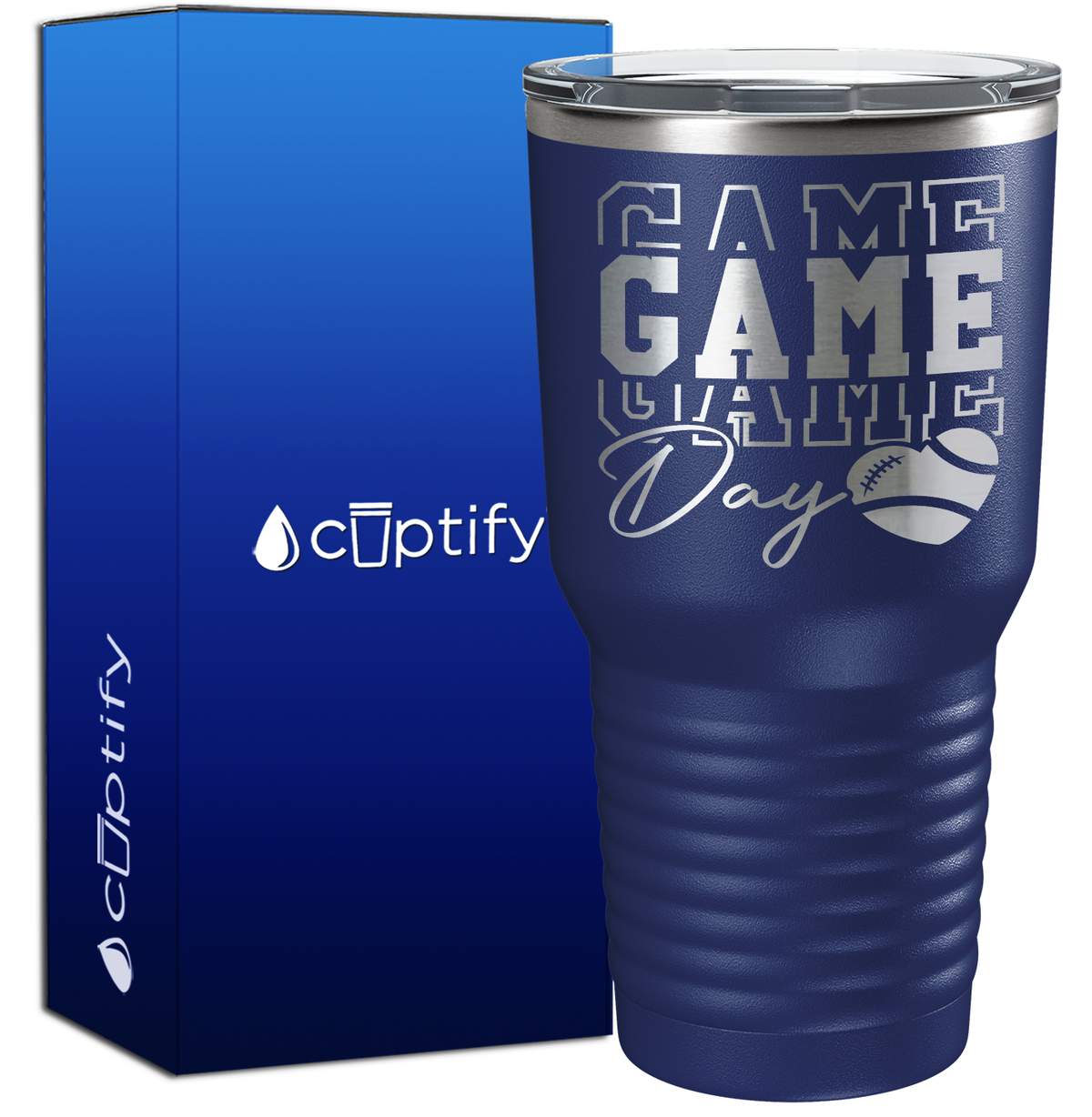 Game Game Game Day Football 30oz Football Tumbler