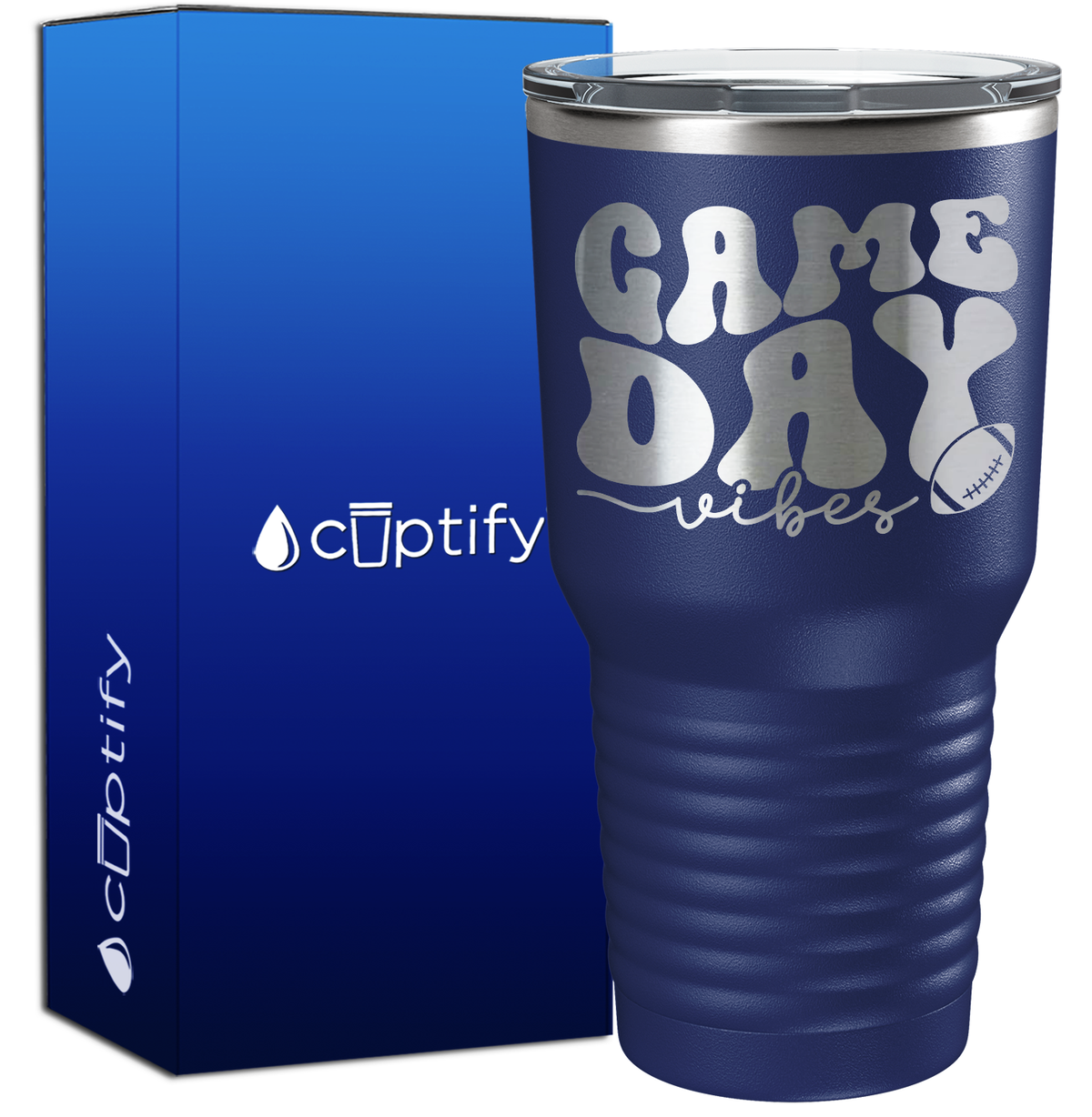 Game Day Vibes Football 30oz Football Tumbler
