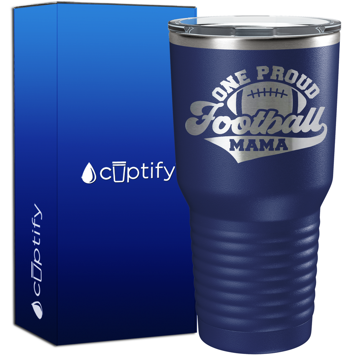 One Proud Football Mama 30oz Football Tumbler