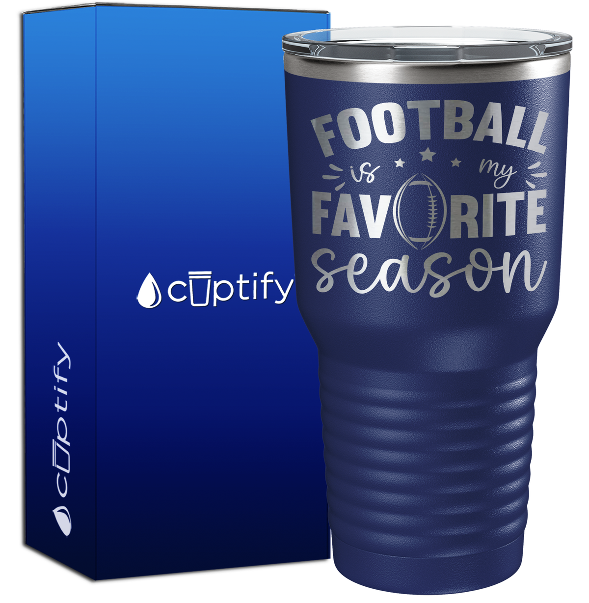 Football is my Favorite Season 30oz Football Tumbler