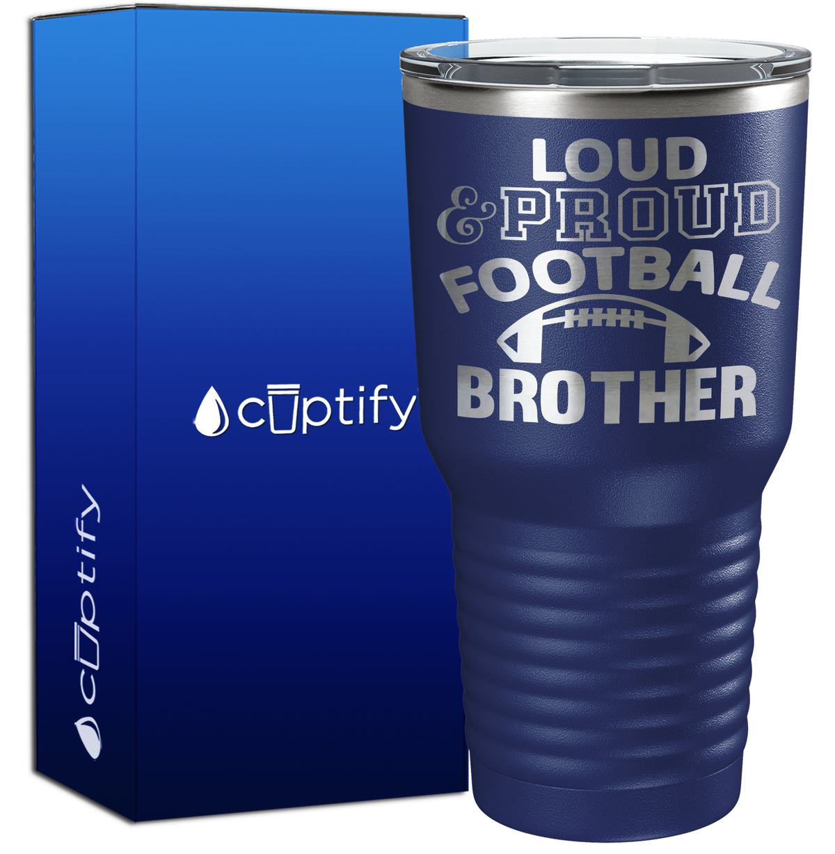 Loud and Proud Football Brother 30oz Football Tumbler