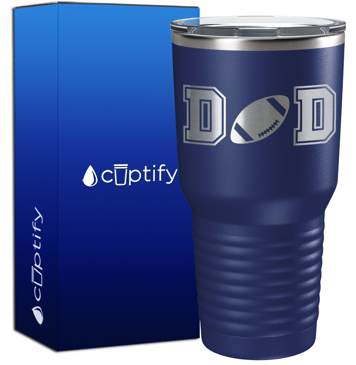 Dad Football 30oz Football Tumbler