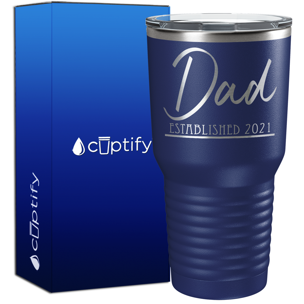 Dad Established 30oz New Baby Tumbler