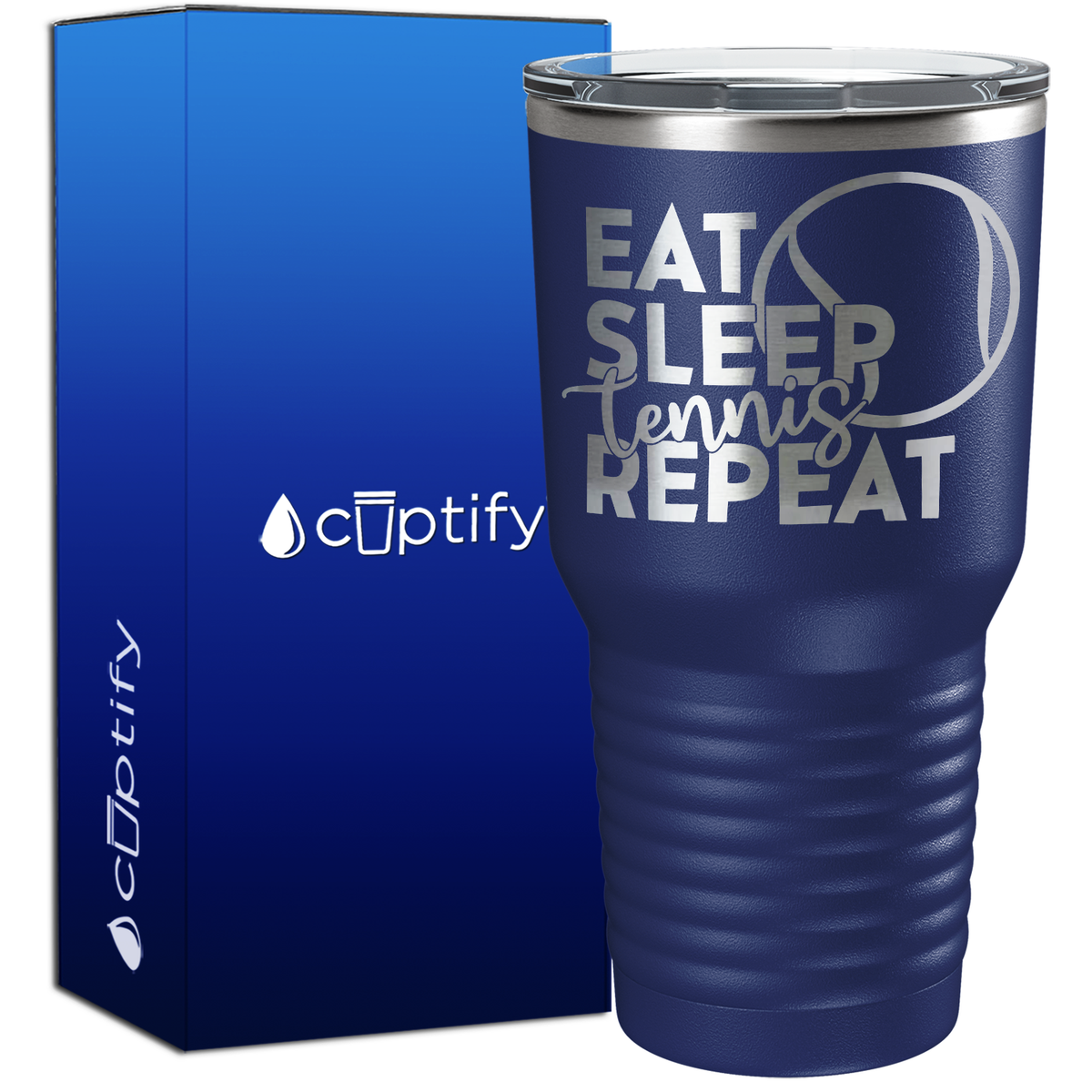 Eat Sleep Tennis Repeat 30oz Tennis Tumbler