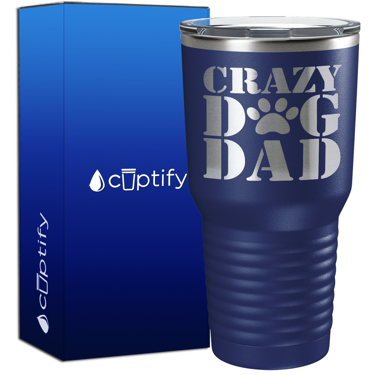 Crazy Dog Dad 30oz Dogs Tumbler
