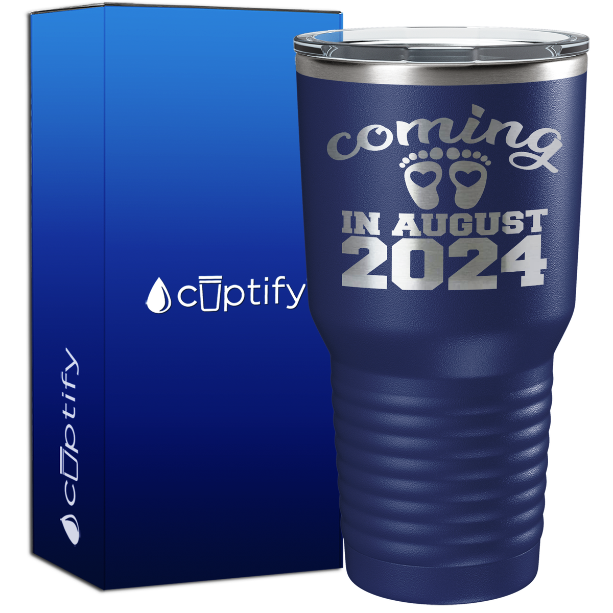 Personalized Baby Coming on Due Date 30oz New Baby Tumbler