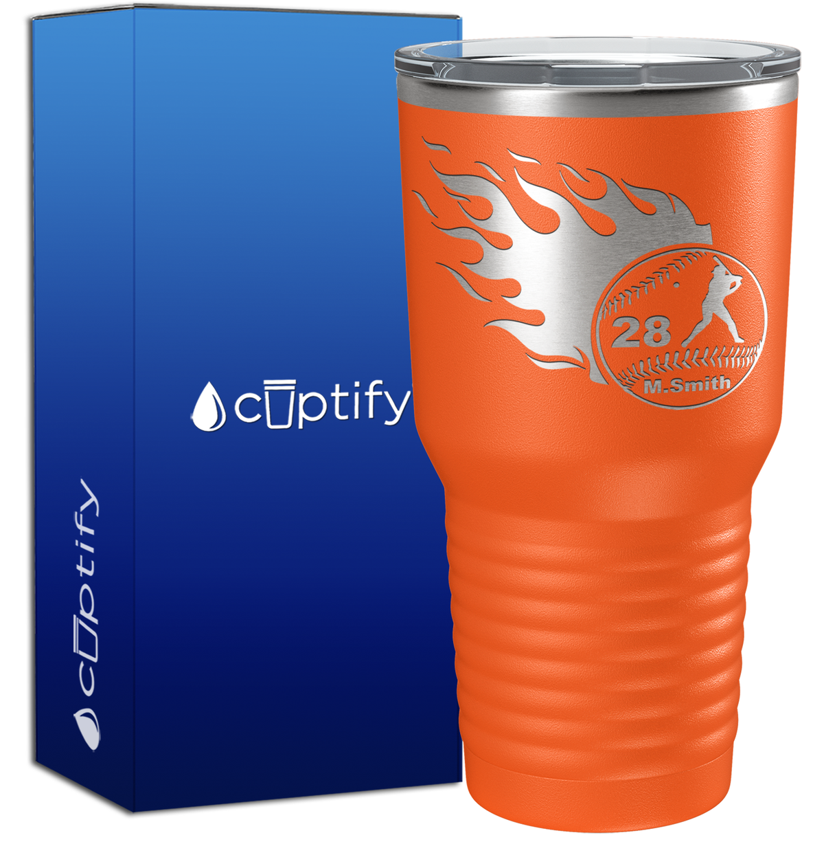 Personalized Baseball with Player  30oz Baseball Tumbler