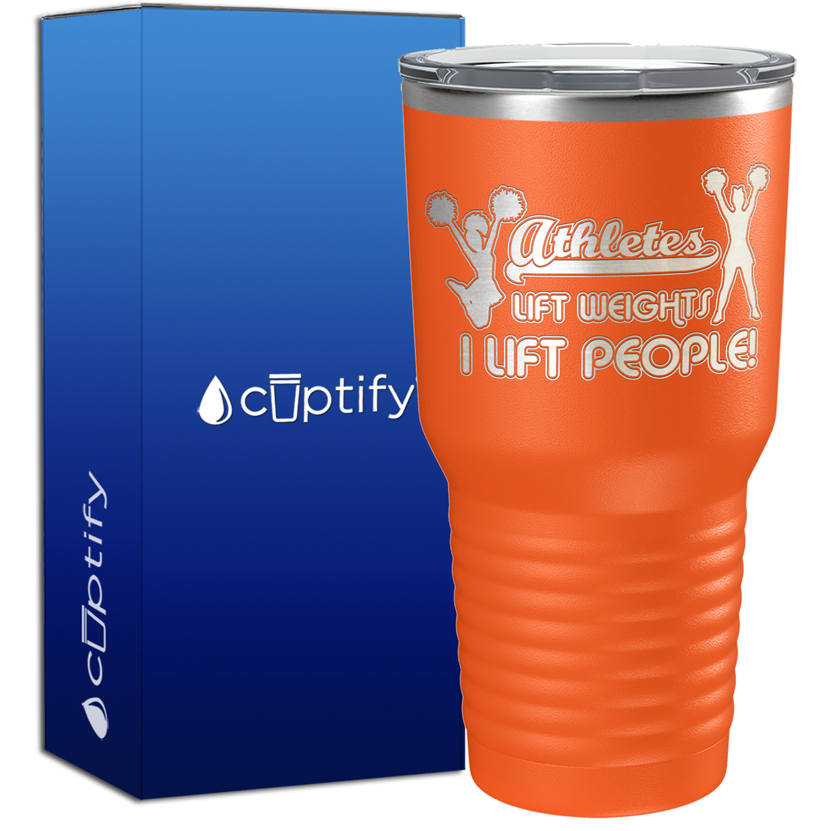 Athletes Lift Weights I Lift People 30oz Cheer Tumbler