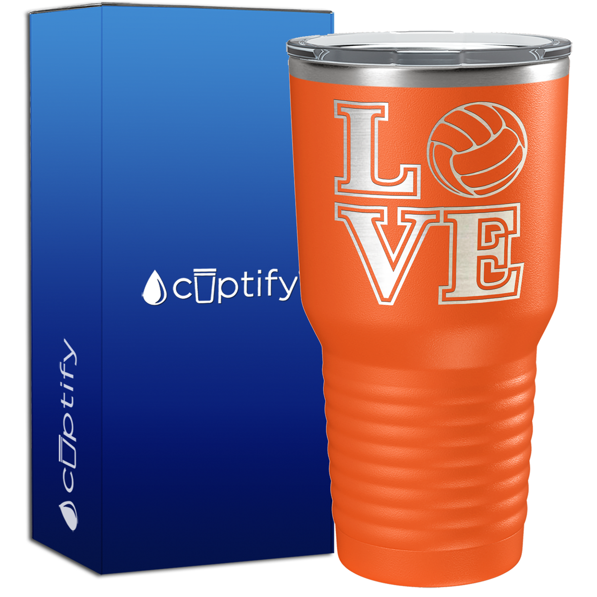LOVE Volleyball 30oz Stainless Steel Tumbler
