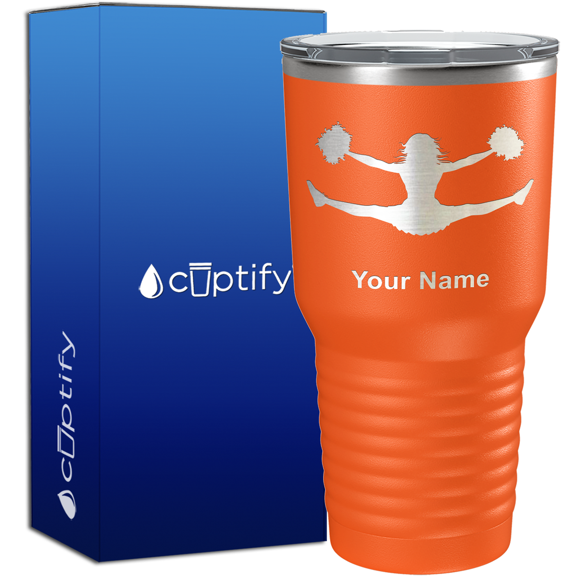 Personalized Cheerleader Flyer 30oz Cheer Tumbler